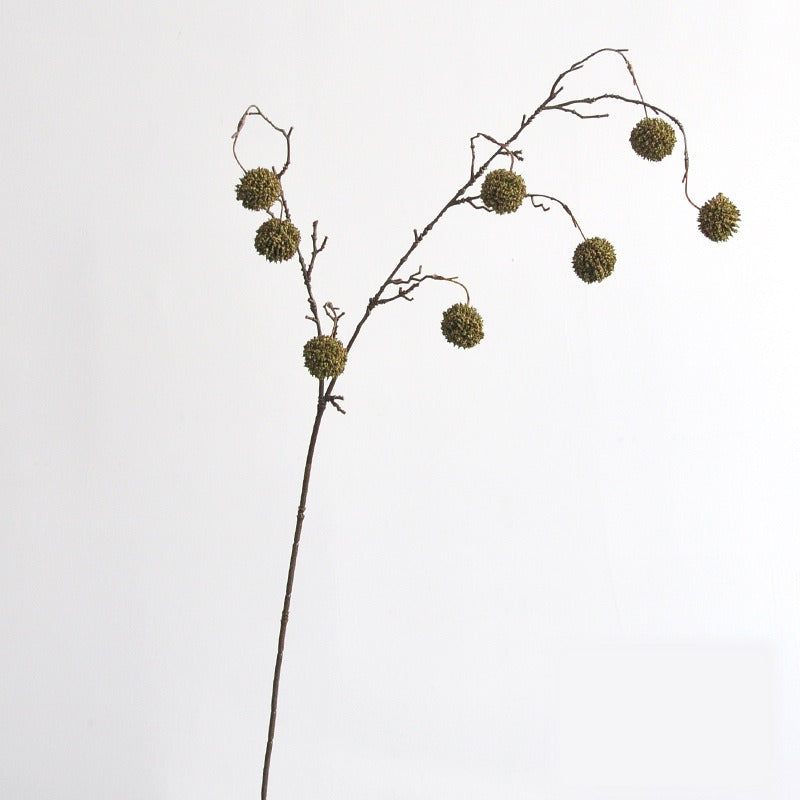 Künstliche Kastanienfrucht, Einzelstiel, 100 cm, Vintage-Stil, Innendekoration