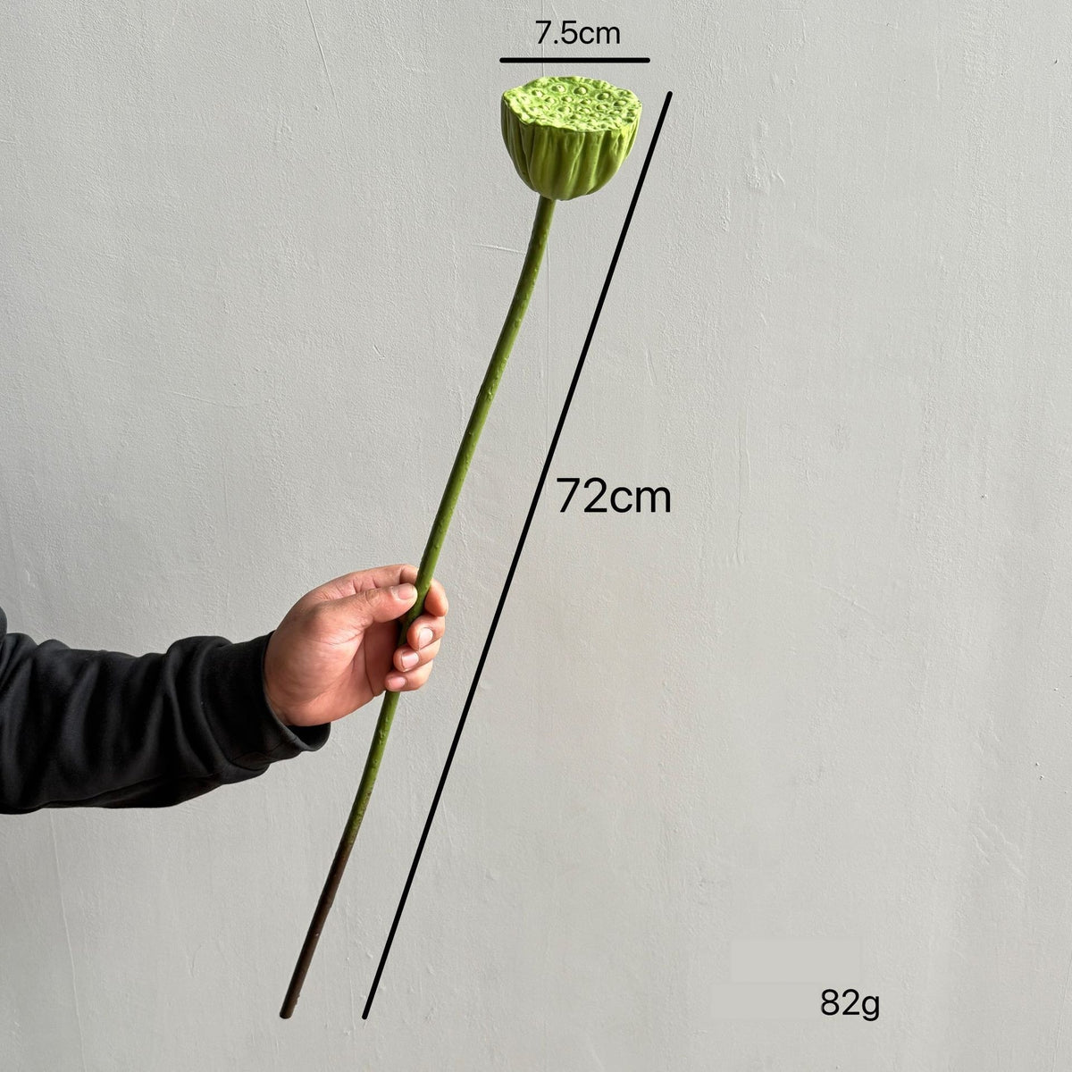 Künstliche Seerose, einzelne Stange mit Blatt und Lotosblüte, 80 cm, Seidenstoff, für Innen- und Außenbereich