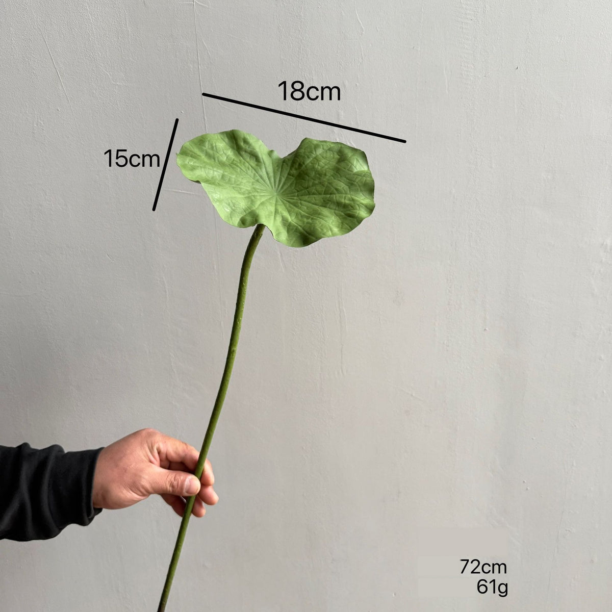 Künstliche Seerose, einzelne Stange mit Blatt und Lotosblüte, 80 cm, Seidenstoff, für Innen- und Außenbereich
