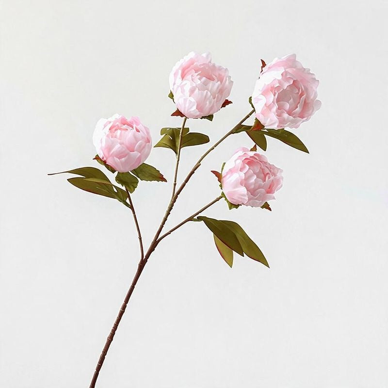 Künstliche Pfingstrose, 4 Blüten, Seidenblumen-Busch, 73 cm, für Hochzeit, Dekoration, Gewerbe, Innen & Außen