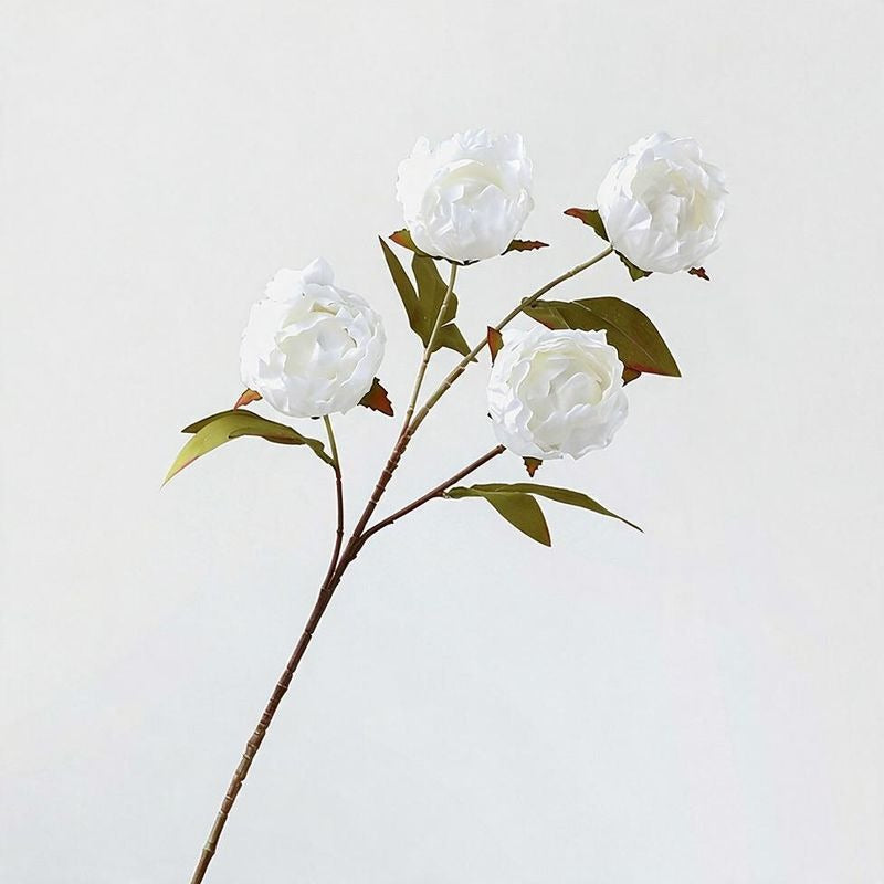 Künstliche Pfingstrose, 4 Blüten, Seidenblumen-Busch, 73 cm, für Hochzeit, Dekoration, Gewerbe, Innen & Außen