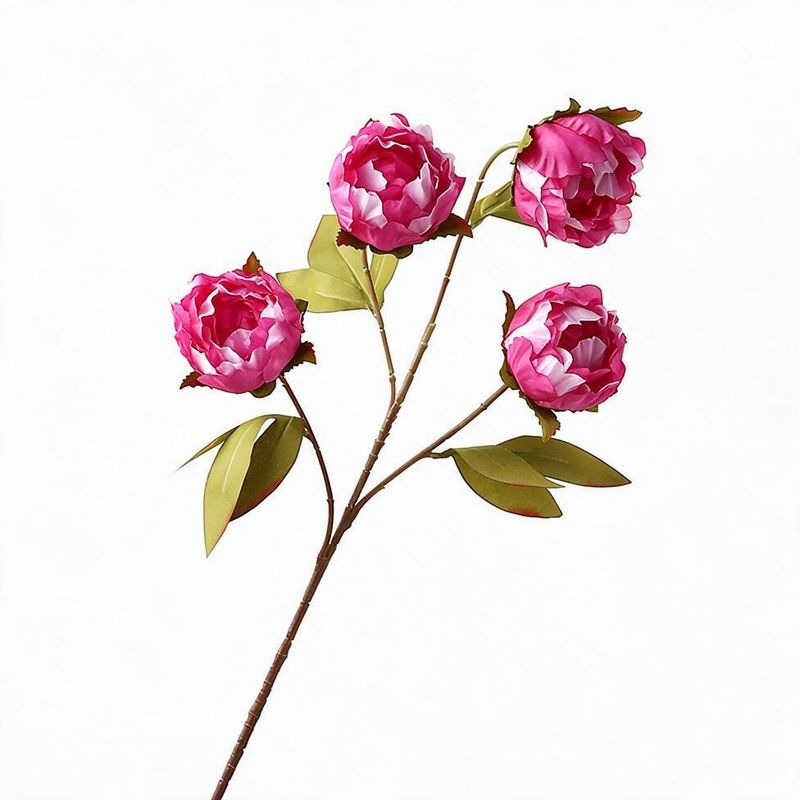 Künstliche Pfingstrose, 4 Blüten, Seidenblumen-Busch, 73 cm, für Hochzeit, Dekoration, Gewerbe, Innen & Außen