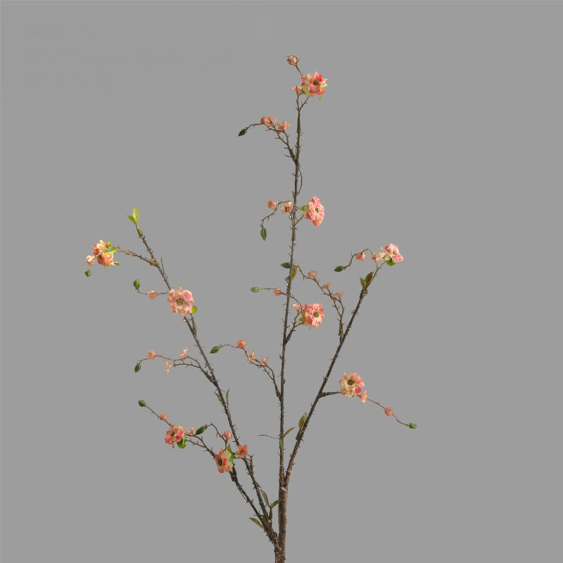 Künstliche Christusdorn-Blüte, Einzelstiel mit 8 Blüten, 91 cm, aus Seidenstoff, für Innendekoration