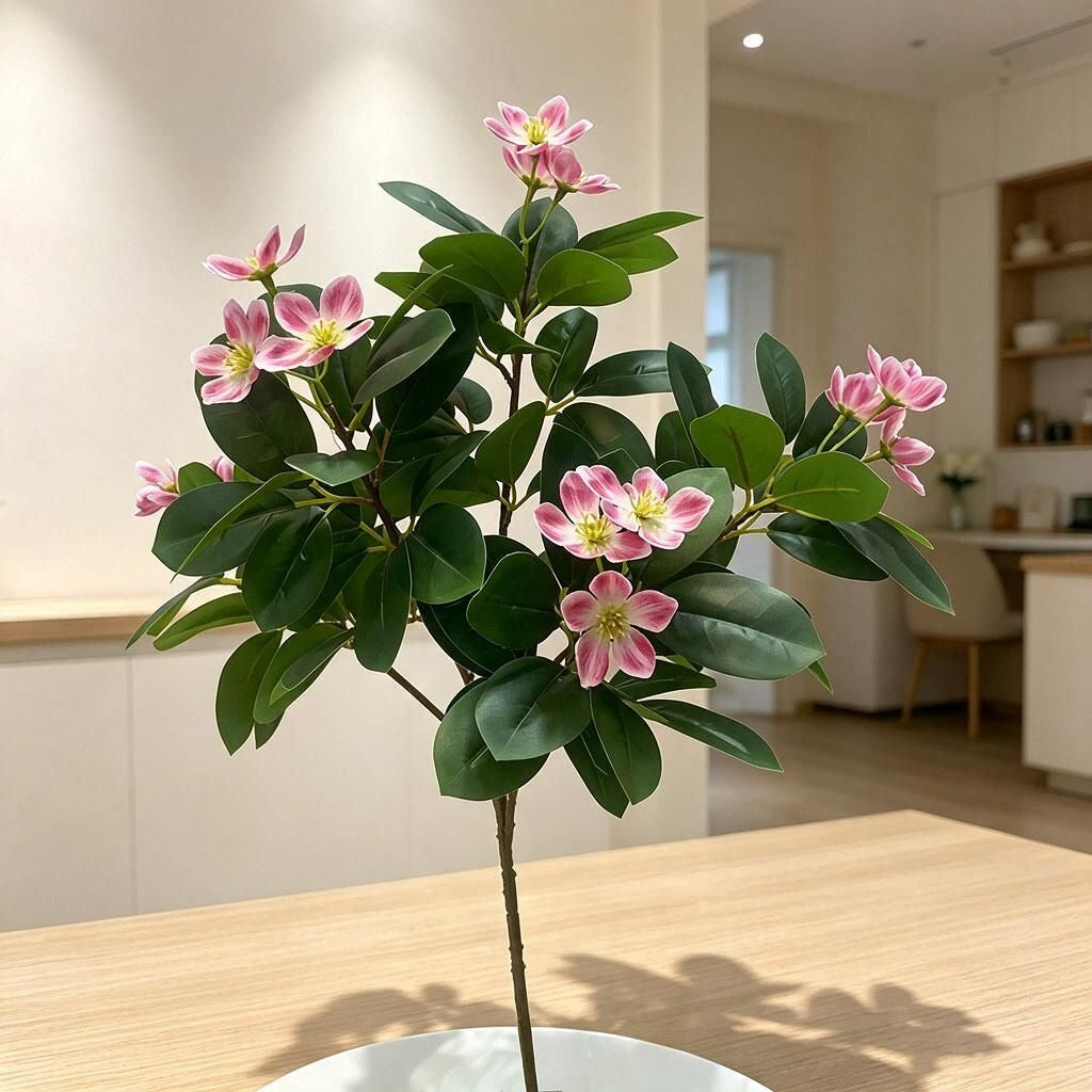 Künstliche Azaleen-Blumenstrauß, 62 cm, für Hochzeit, Dekoration, Büro, Innenraum, Kamelie, Pflaume, Rhododendron, Pfingstrose