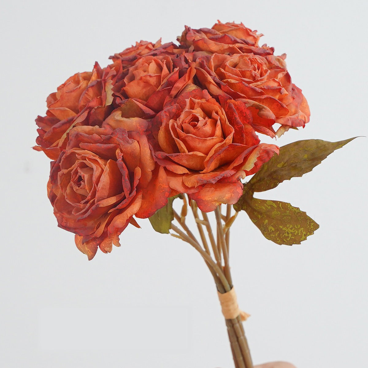 7-Blüten-Rosenstrauß, künstliche Vintage-Rosen, 35 cm, für Hochzeit, Dekoration, Innenraum
