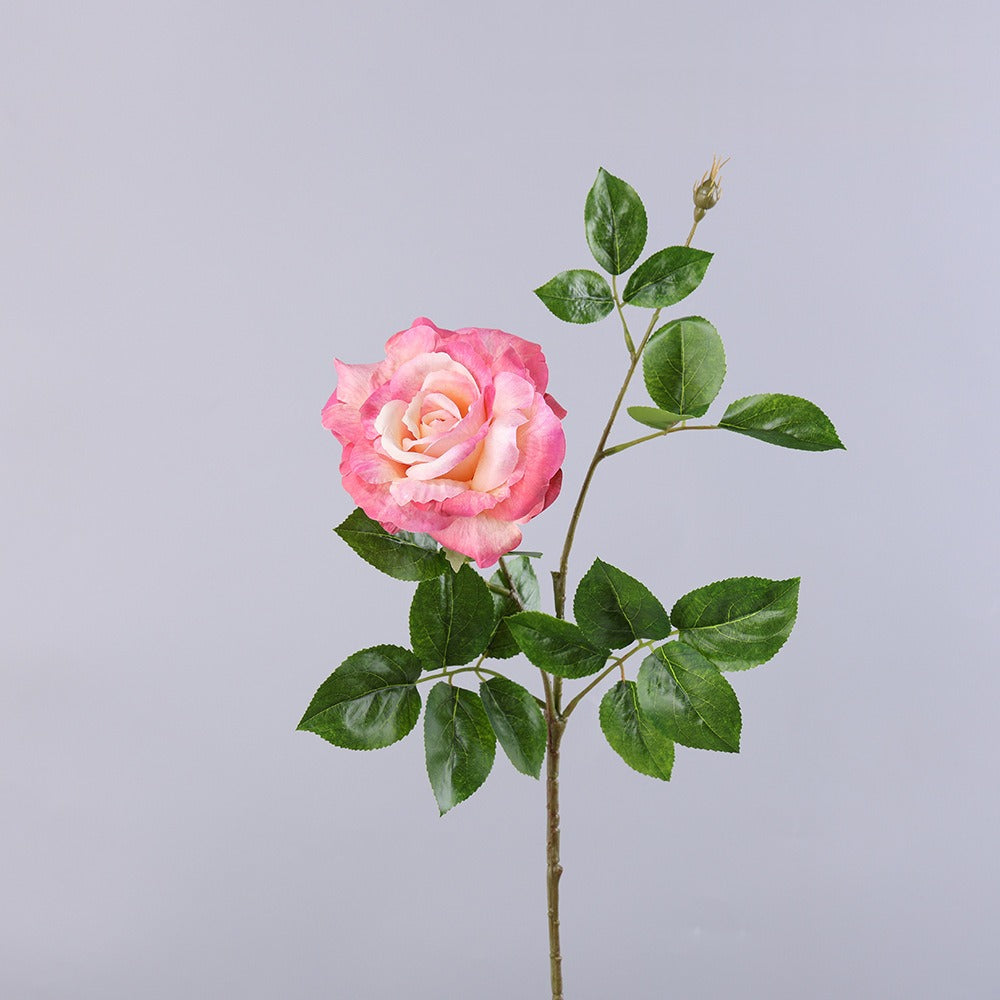 Künstliche Rose, Einzelstiel, 65 cm Höhe, 15 cm Blütendurchmesser, aus Seidenstoff, für Hochzeiten, Wohn- und Geschäftsräume