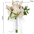 Künstlicher Rosenstrauß, 7 Blüten, 29 cm, Hochzeit Bouquet, PE-Material, Innen- und Außenbereich