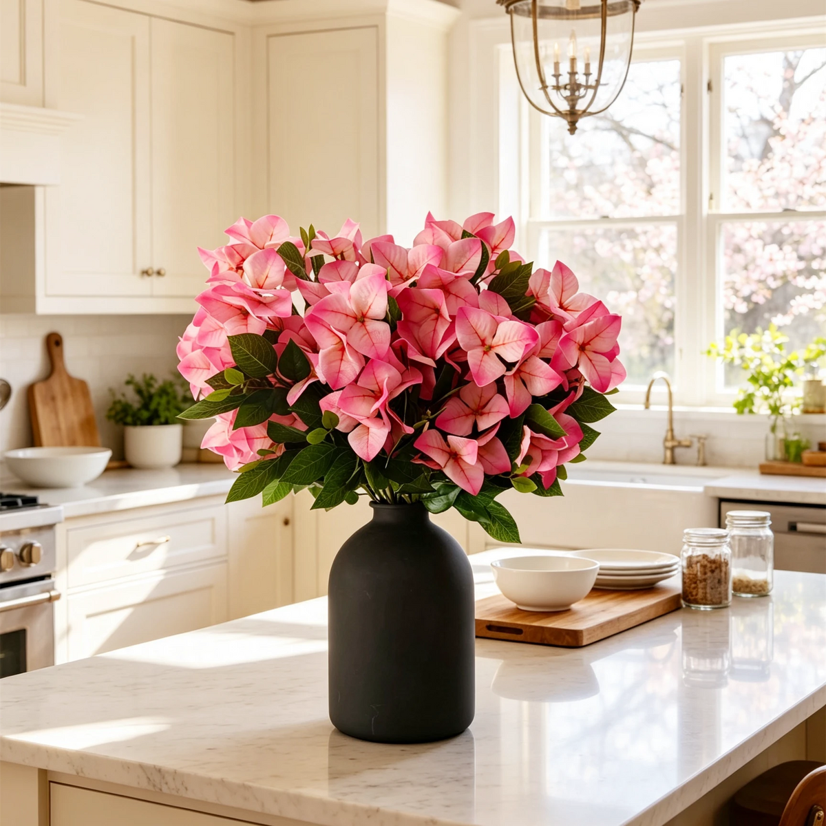 50 cm künstlicher gradientfarbener rosa Bougainvillea-Strauß | Frühling 2027 Neue Kollektion, realistische Kunstblume für Frühlings-Dekoration zu Hause und Hochzeiten