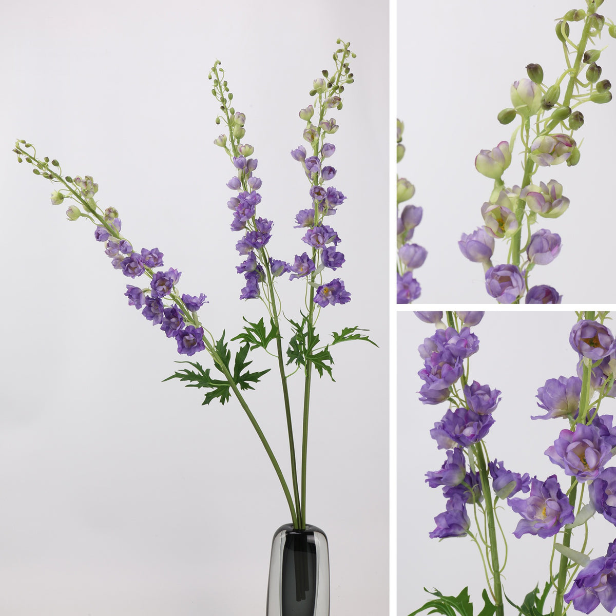 Künstliche Delphinium-Rispe, 106 cm, Einzelstiel, Seidenstoff, für Hochzeit, Dekoration, Innen- und Außenbereich
