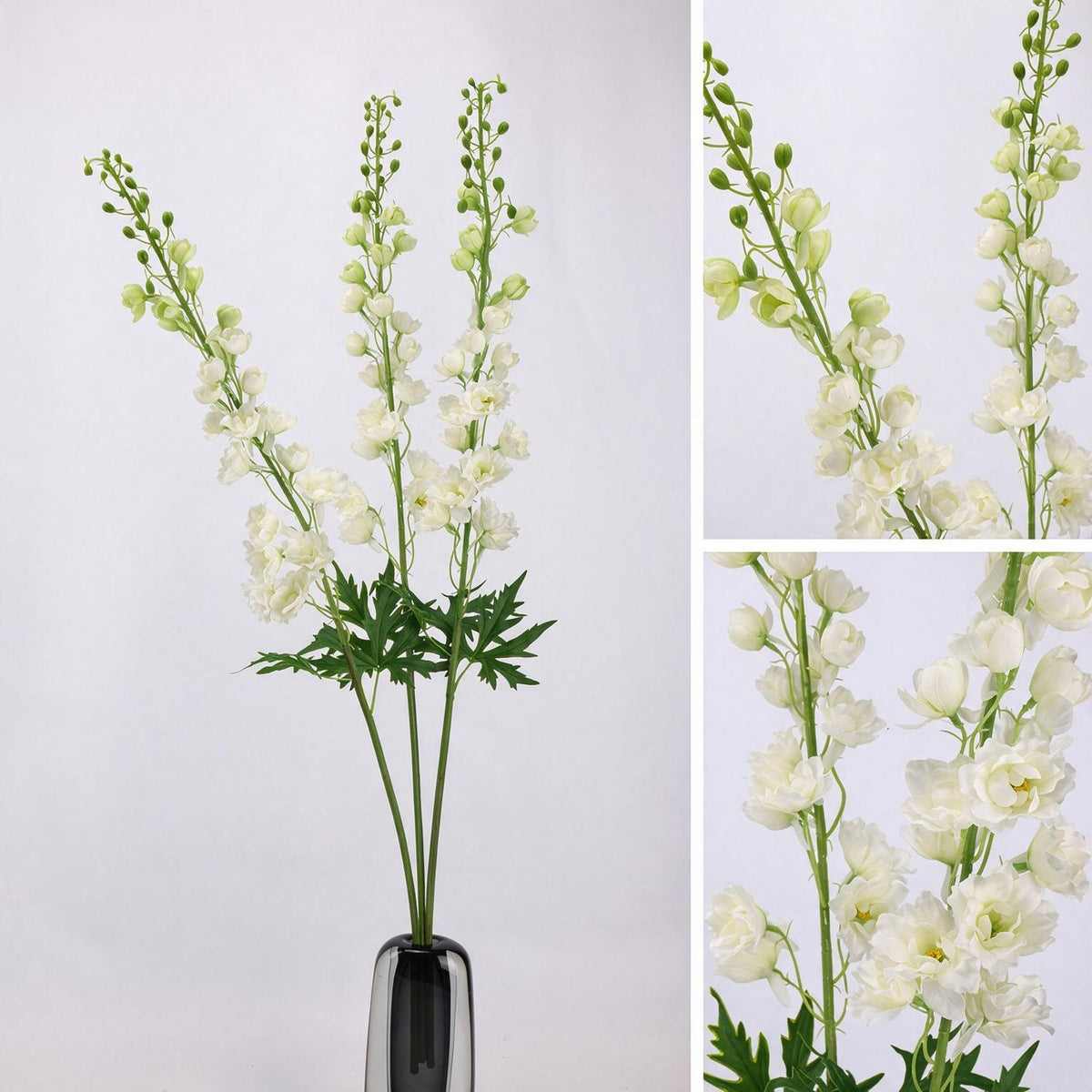 Künstliche Delphinium-Rispe, 106 cm, Einzelstiel, Seidenstoff, für Hochzeit, Dekoration, Innen- und Außenbereich
