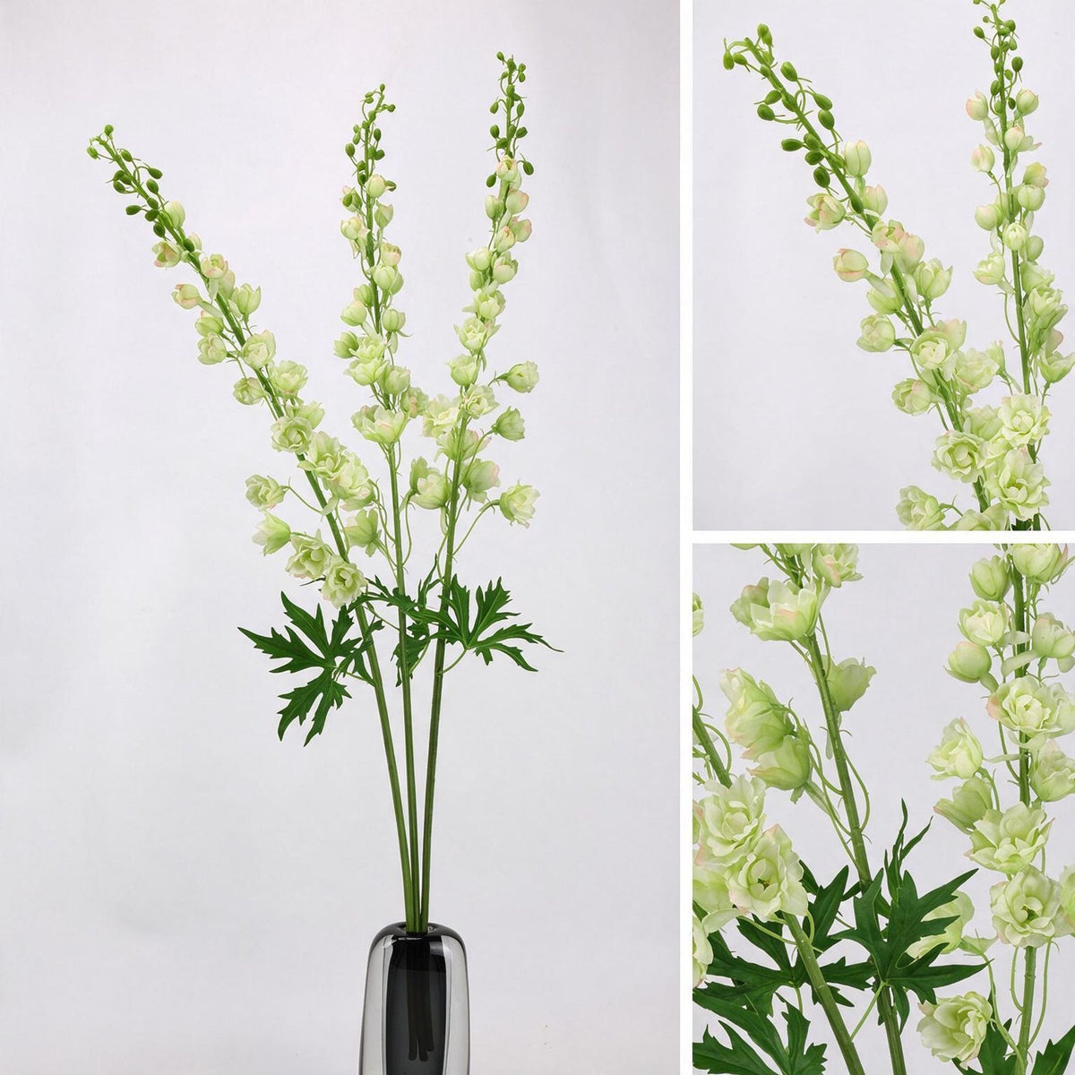 Künstliche Delphinium-Rispe, 106 cm, Einzelstiel, Seidenstoff, für Hochzeit, Dekoration, Innen- und Außenbereich
