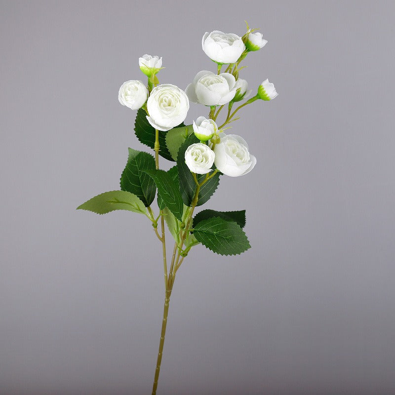 Künstliche Kamelienblüten, 12-Blüten-Busch, 46 cm, aus Seidenstoff, für Hochzeiten, Wohn- und Geschäftsräume