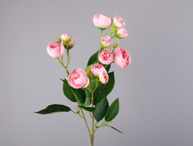 Künstliche Kamelienblüten, 12-Blüten-Busch, 46 cm, aus Seidenstoff, für Hochzeiten, Wohn- und Geschäftsräume