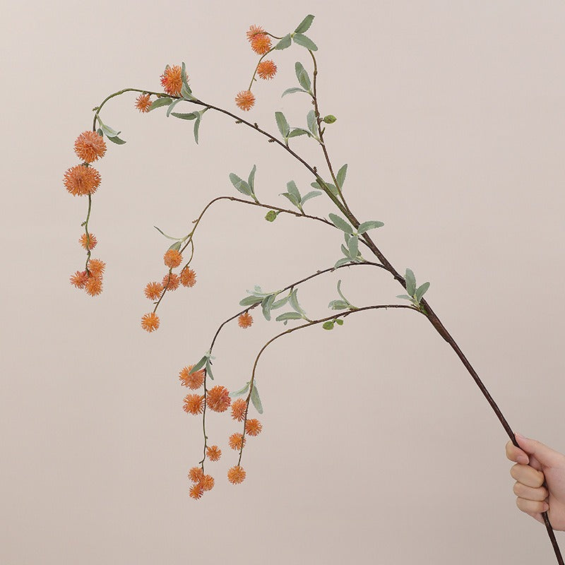 Künstliche Langstielige Ilex-Beeren, 116 cm, moderne Deko für Innen- und Außenbereich, Hochzeiten und Gewerbe