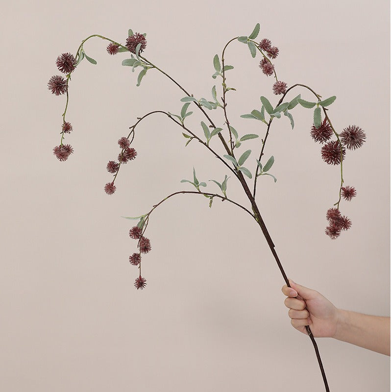 Künstliche Langstielige Ilex-Beeren, 116 cm, moderne Deko für Innen- und Außenbereich, Hochzeiten und Gewerbe