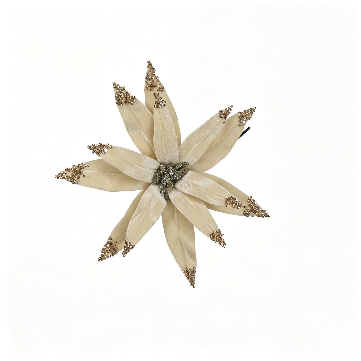 Künstliche Poinsettia Blütenkopf, 24 cm, lose Blüte für Dekoration, Weihnachten, Hochzeit, Innenraum
