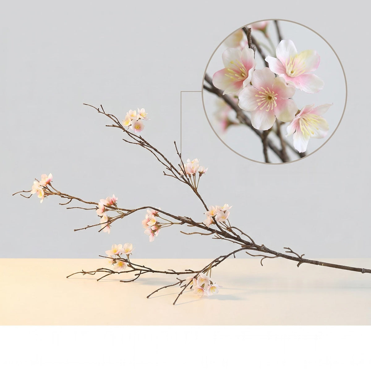 Künstlicher Pflaumenblüten-Zweig, 80 cm, aus Kunststoff, für Hochzeiten, Büros und Innendekoration