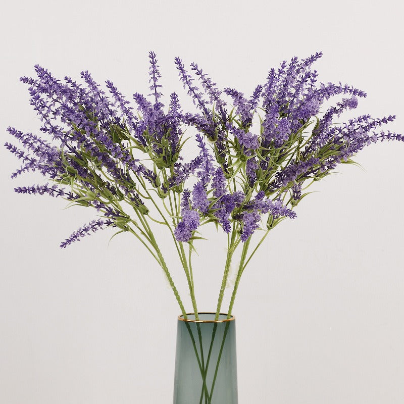 Künstliche Lavendel-Büsche, 24 Blüten, 66 cm Höhe, aus haltbarem Kunststoff für Hochzeiten, Innenraumdekoration und Gewerbe