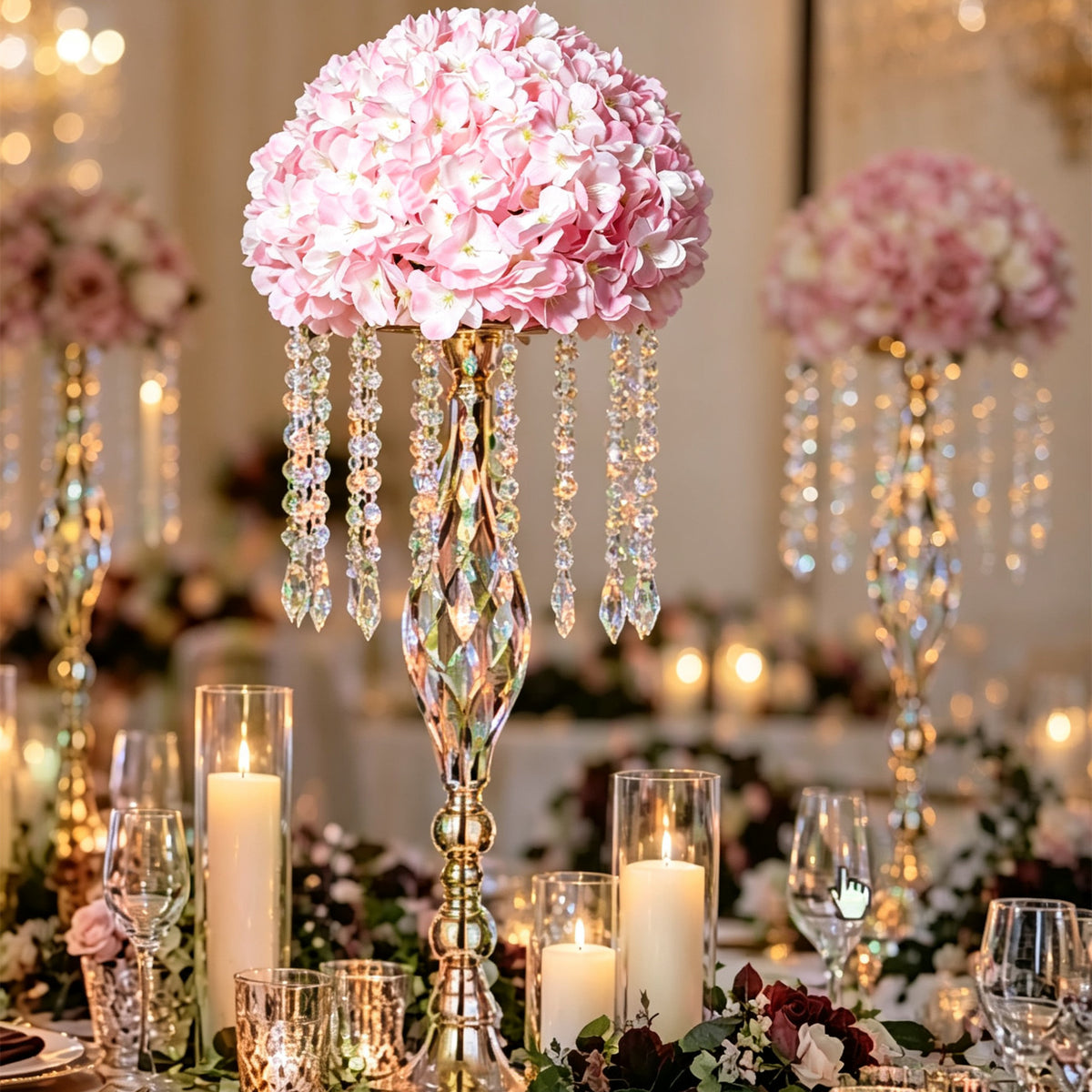 2 Stück Künstliche Kirschblüten Halbkugeln – Tischdeko Hochzeit