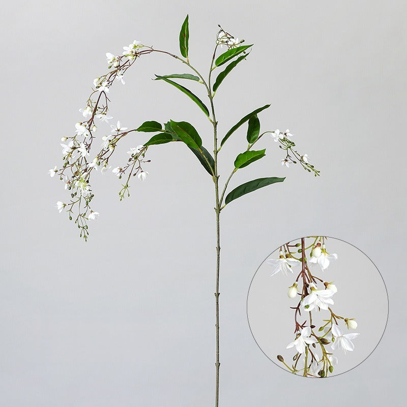 Künstliche Jasmin-Ranke, 120 cm Länge, aus seidenähnlichem Polyester, für Innenraumdekoration, Hochzeiten und Gewerberäume