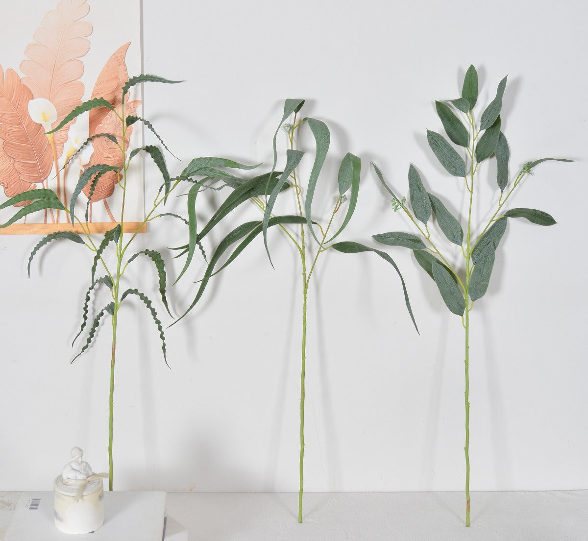 Künstliche Eukalyptus- und Farn-Blumenstrauß, 68 cm, für Hochzeiten, Büro und Wohnraum
