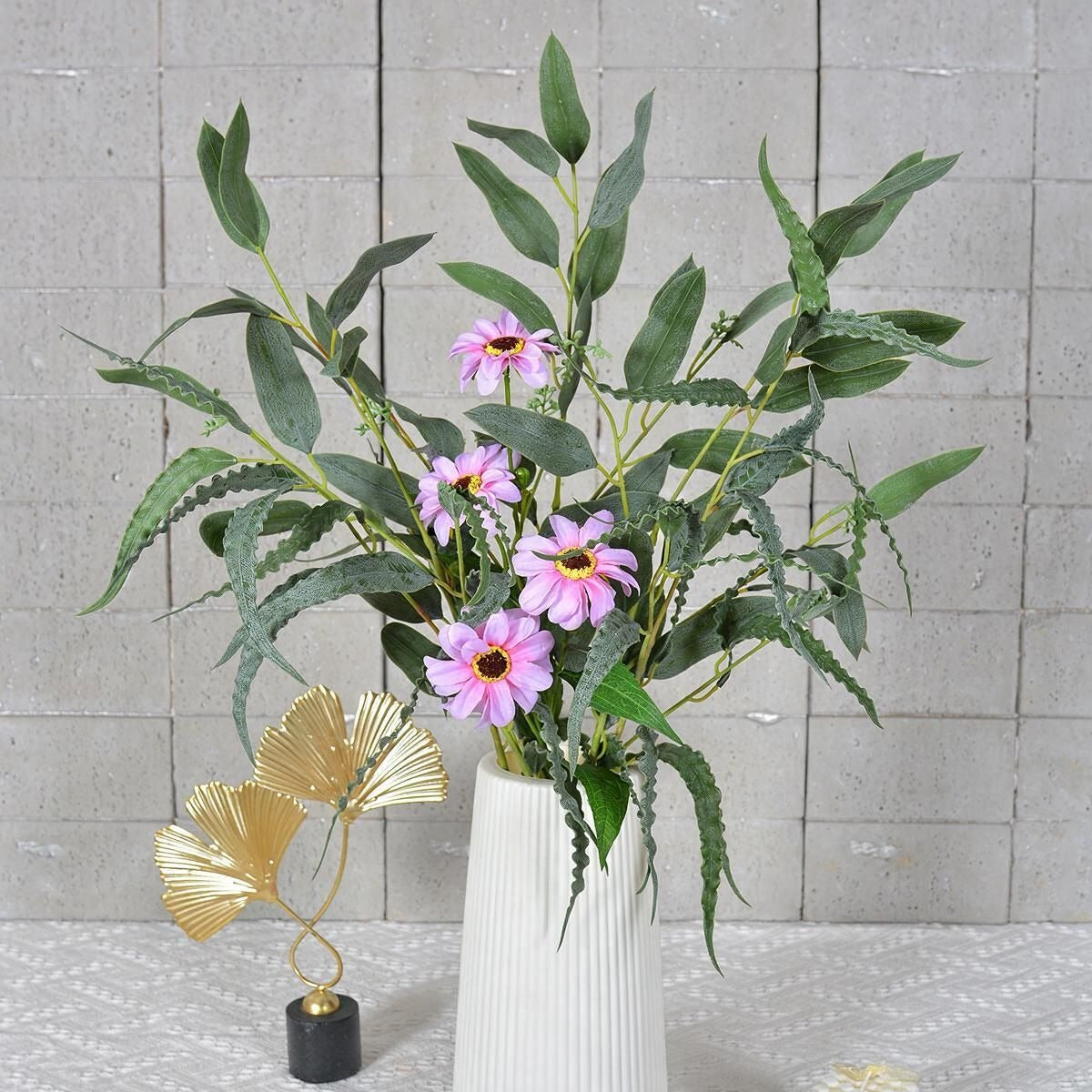 Künstliche Eukalyptus- und Farn-Blumenstrauß, 68 cm, für Hochzeiten, Büro und Wohnraum