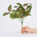 Künstliche Shiso-Blätter, 36 cm, Kunststoff, für Dekoration und Innenraum
