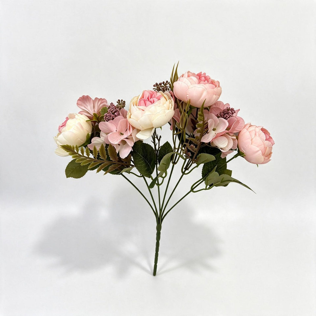 Künstliche Pfingstrosenstrauß mit 6 Blüten, 31 cm, Kunststoff, für Hochzeiten und Wohnkultur