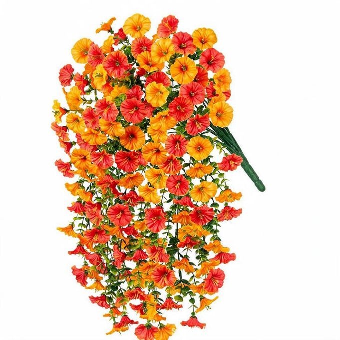 Künstliche Prunkwinde, 4 Stück je 45 cm, aus hochwertigem Polyesterstoff für Innen- und Außendekoration
