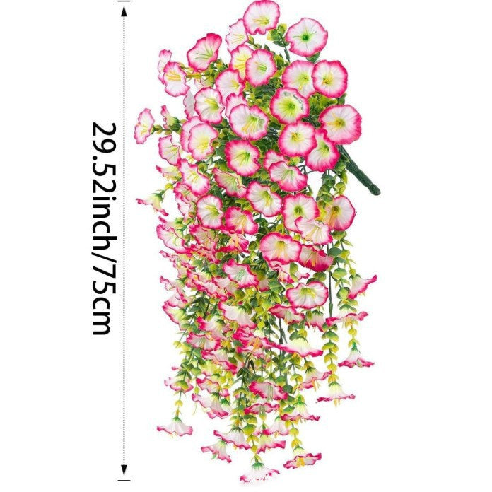 Künstliche Prunkwinde, 4 Stück je 45 cm, aus hochwertigem Polyesterstoff für Innen- und Außendekoration