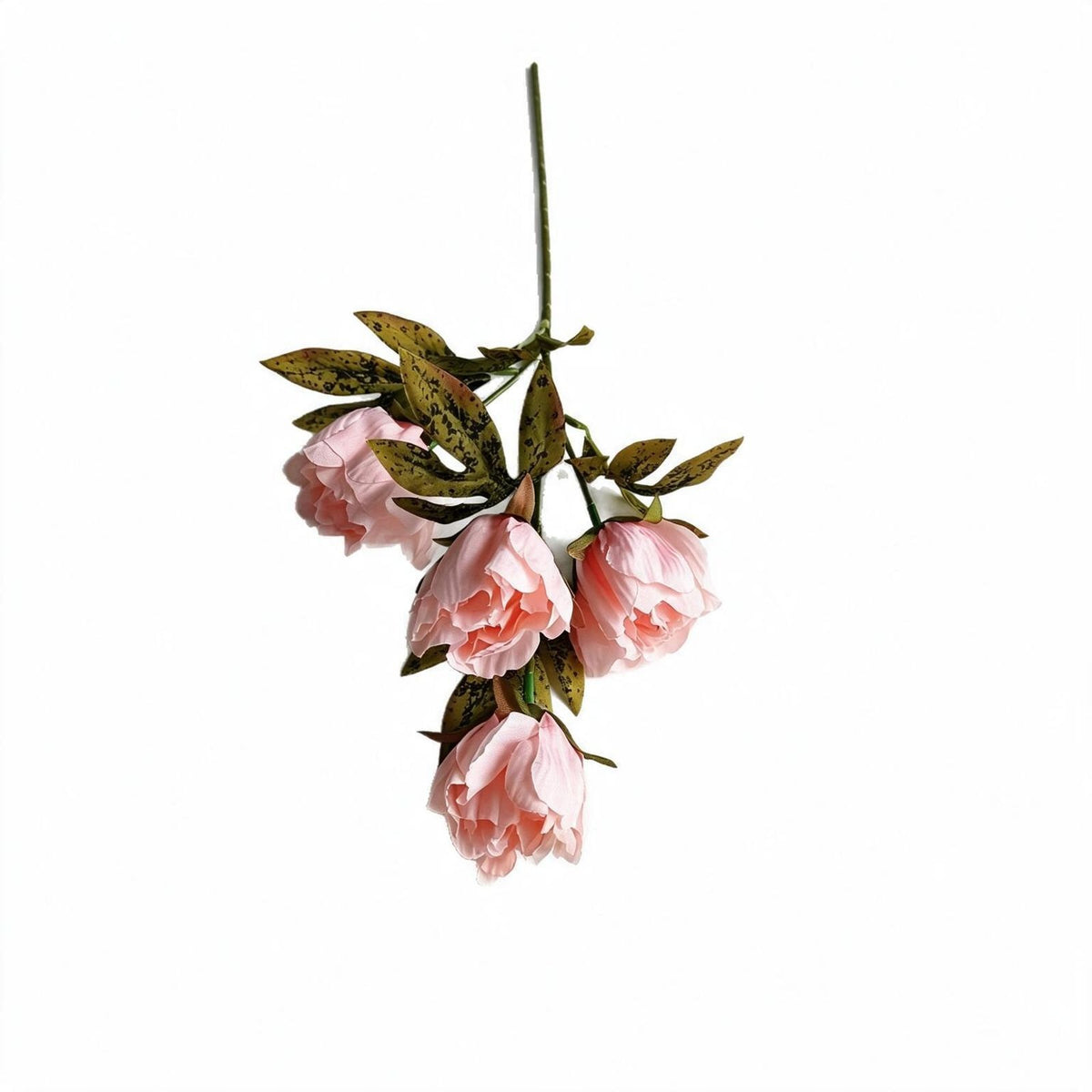 Künstliche Pfingstrose, 45 cm hoch, 4 Blüten, Seidenstoff, für Hochzeiten, Innendekoration