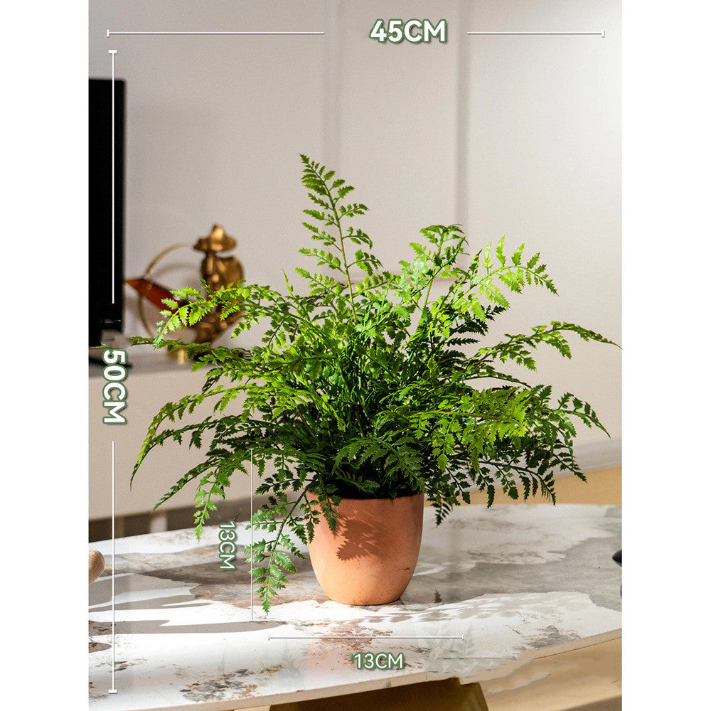 Künstlicher Farn im Topf, 80 cm hoch, mit Keramiktopf, für Zuhause, Büro und Gewerbe