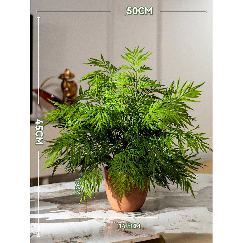 Künstlicher Farn im Topf, 80 cm hoch, mit Keramiktopf, für Zuhause, Büro und Gewerbe