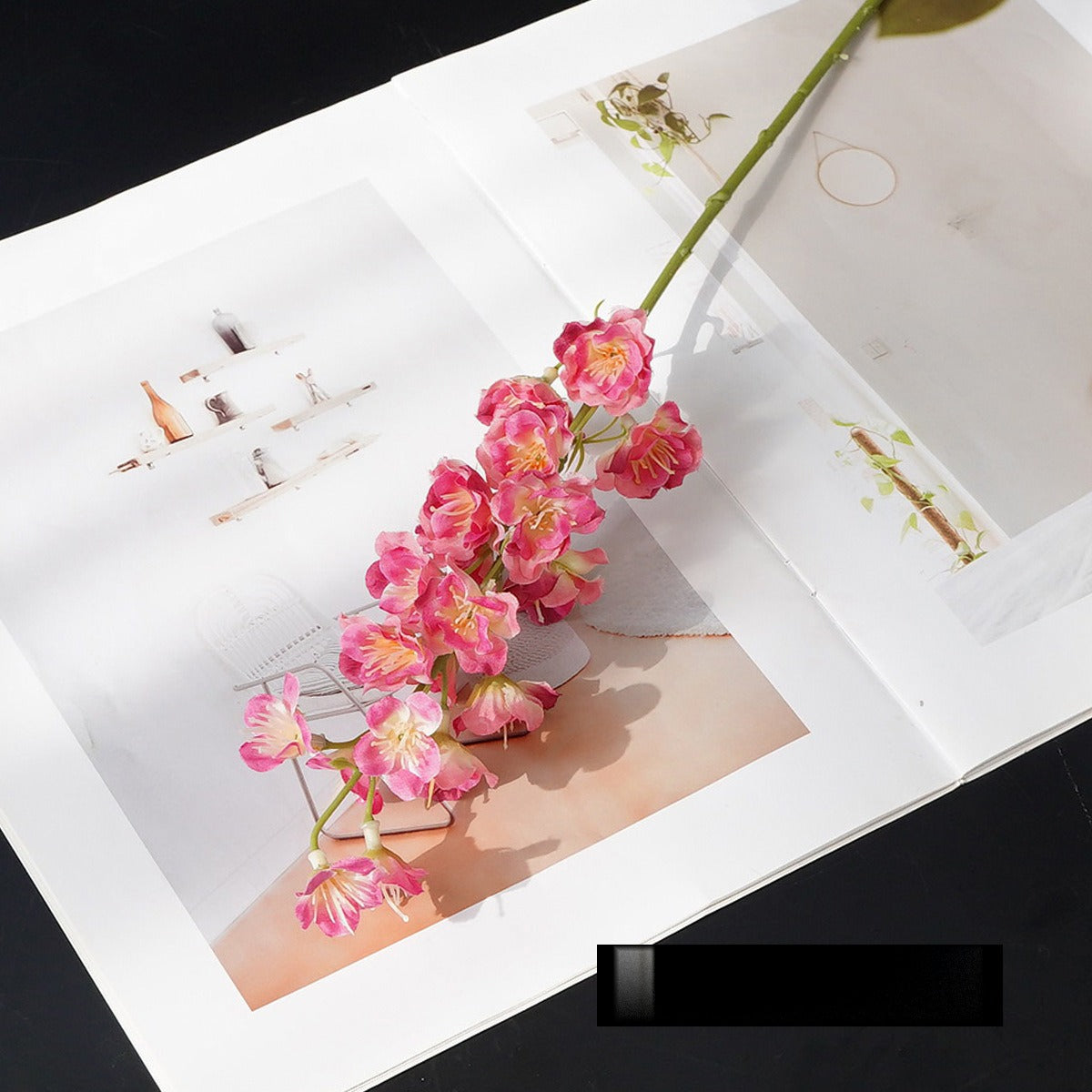 Künstliche Rittersporn-Blüte, einzelner Stiel mit 16 Blüten, 41 cm hoch, aus Seidenstoff, für Hochzeiten und Innendekoration