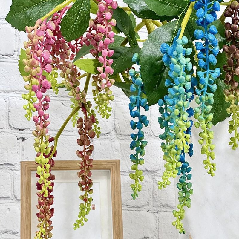 Künstliche Bergahorn-Frucht, Einzelstiel mit 6 Früchten, 82 cm Höhe, Latex (Real Touch), für Hochzeiten und Innenraumdekoration