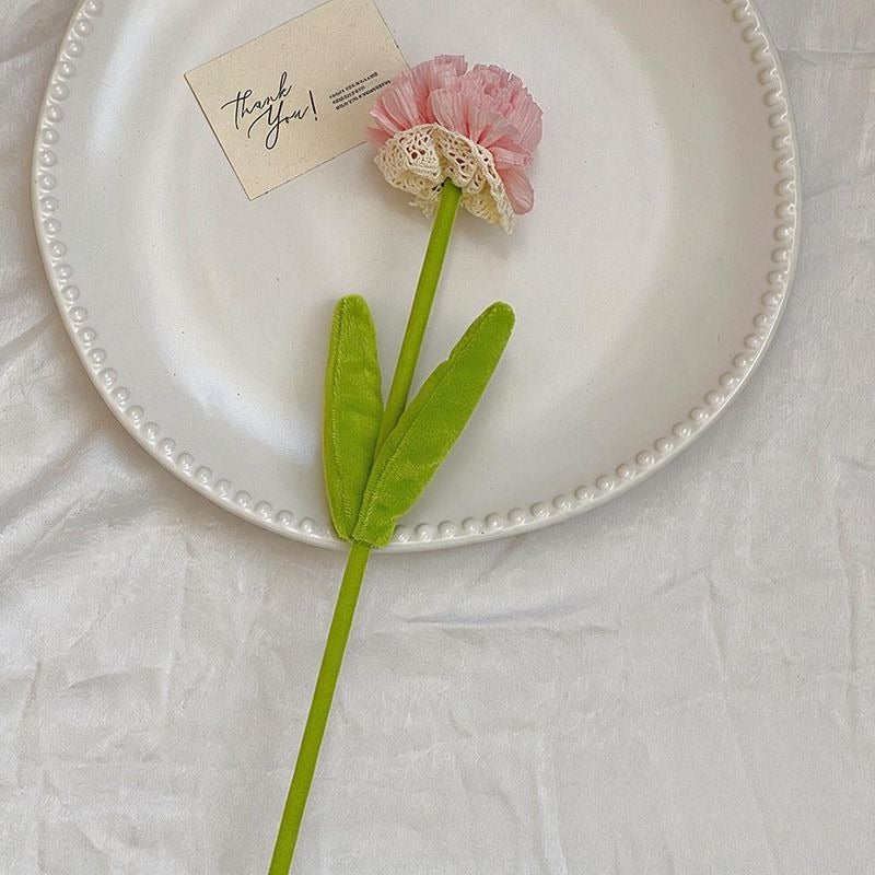 Künstliche Nelken Bouquet aus Seidenstoff, 10 Blüten, 35 cm hoch, für Wohnaccessoires und Dekoration