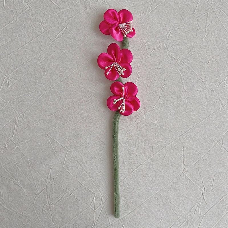 Künstliche Seiden-Pflaumenblüten Bouquet, 10 Stiele mit 30 Blüten, 30 cm hoch, für Hochzeit, Dekoration, Handel