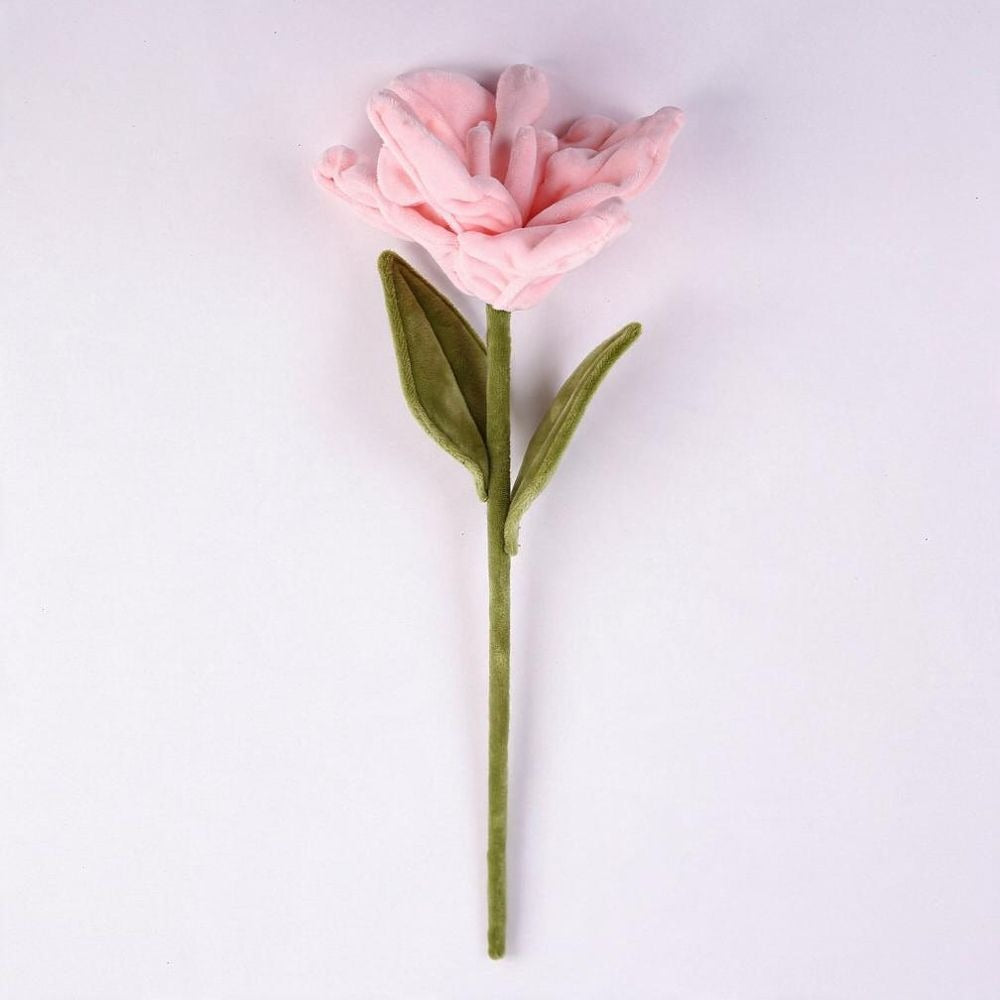 Künstliche Lilie aus Plüschstoff, einzelner Stiel mit 1 Blüte, 44 cm hoch, Blütendurchmesser 17 cm, für Innendekoration, Hochzeiten und Veranstaltungen