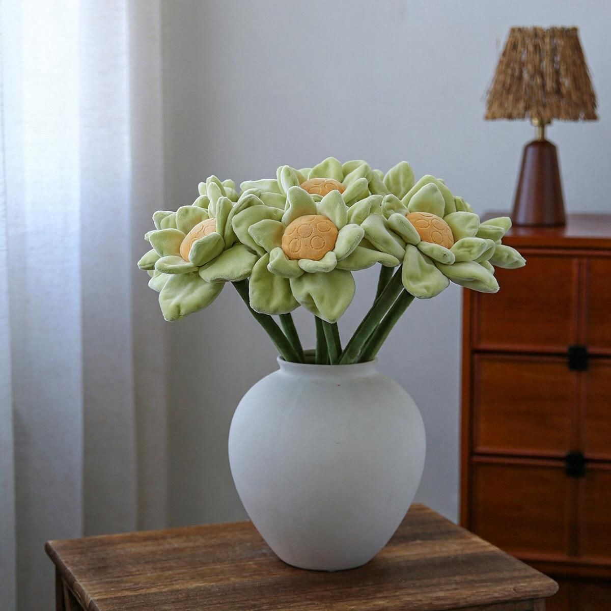 Künstliche Seerose, einzelne Stange mit 1 Blüte, 42 cm, biegbarer Stiel, für Hochzeit, Dekoration, Geschenk