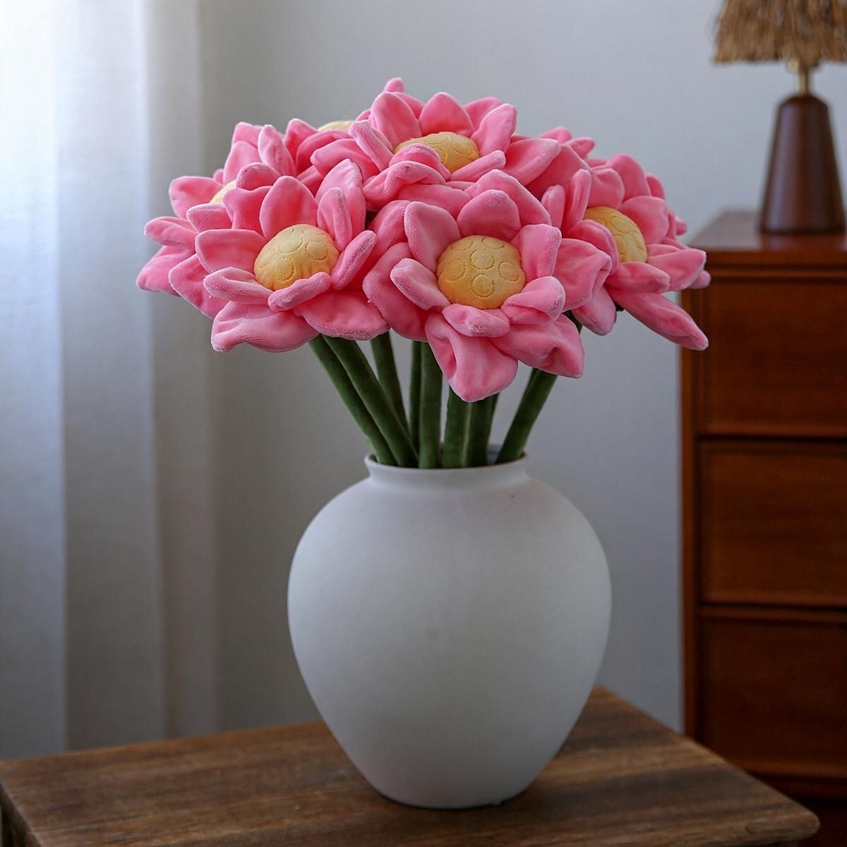 Künstliche Seerose, einzelne Stange mit 1 Blüte, 42 cm, biegbarer Stiel, für Hochzeit, Dekoration, Geschenk