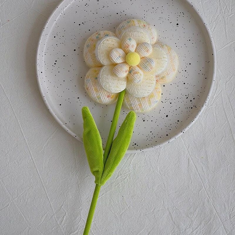 10er-Set künstliche Wildblumen, Einzelstiel mit 10 Blüten, 38 cm Länge, Flauschstoff, für Hochzeiten, Dekoration und Gewerbe