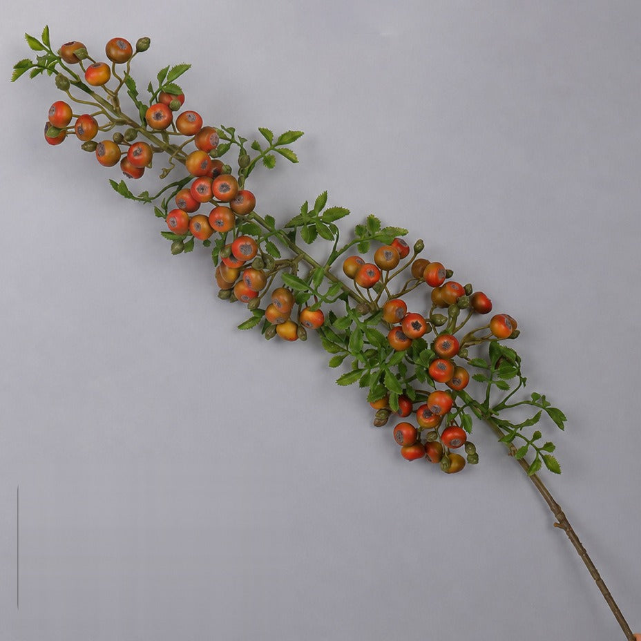 Künstliche Glücksbeeren, Busch mit roten Beeren, 87 cm, für Hochzeitsdekoration, Innenraum und Gewerbe