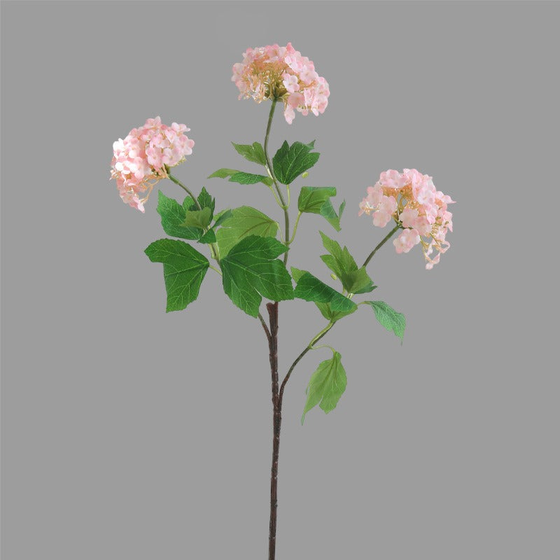 Künstliche Hortensie, 3-blütiger Busch aus Seidenstoff, 70 cm, für Innenraum, Tischdekoration, Hochzeit, Ladenausstattung