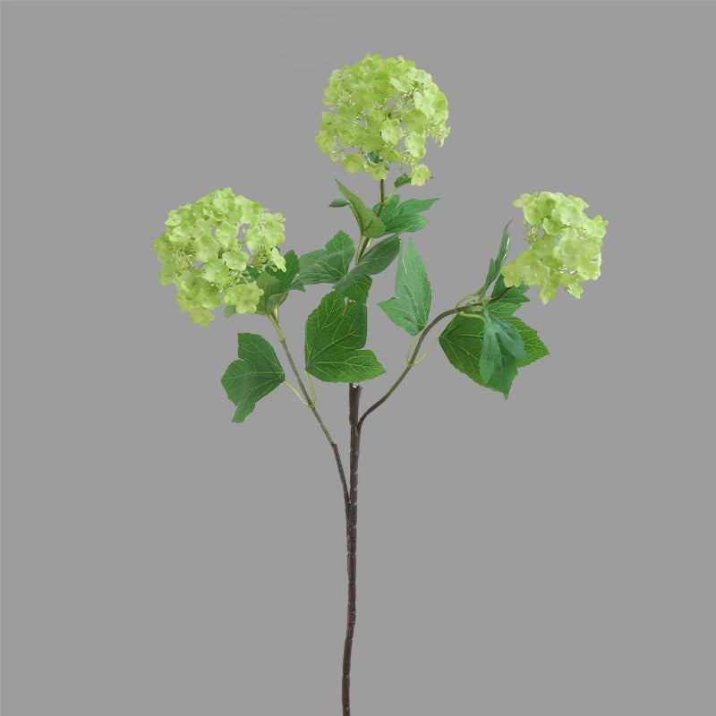 Künstliche Hortensie, 3-blütiger Busch aus Seidenstoff, 70 cm, für Innenraum, Tischdekoration, Hochzeit, Ladenausstattung