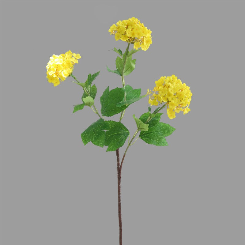 Künstliche Hortensie, 3-blütiger Busch aus Seidenstoff, 70 cm, für Innenraum, Tischdekoration, Hochzeit, Ladenausstattung