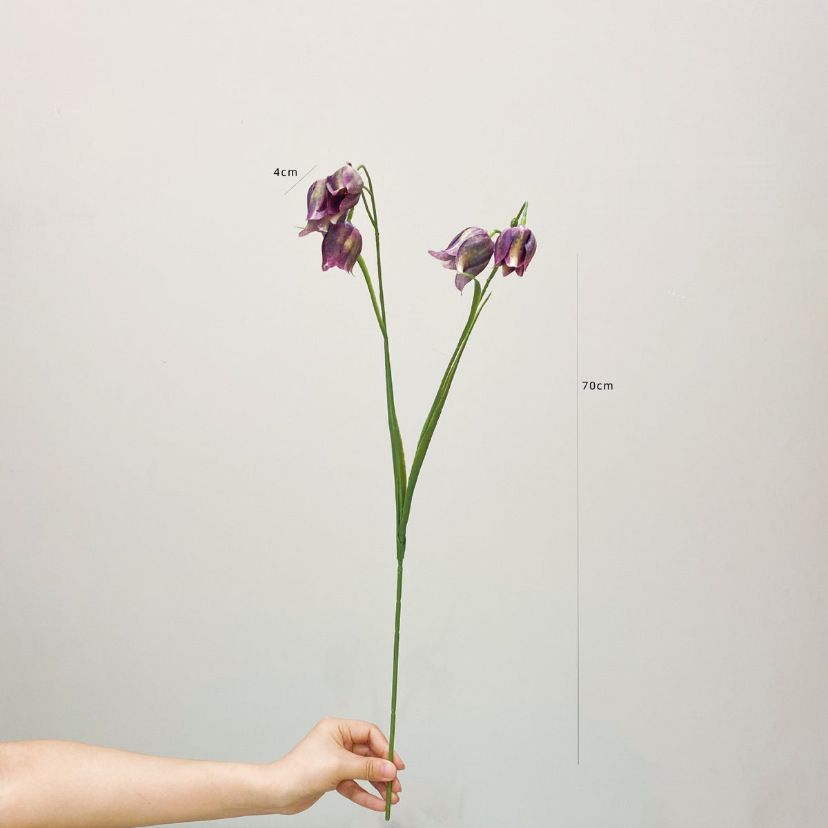 Künstliche Fritillaria-Imperialis-Blüte, 70 cm hoher Strauß mit 5 Blüten, hochwertige Kunststoff- und Seidenstoff-Blumen für Hochzeitsdekoration und Innenraum