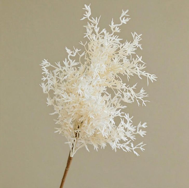Künstlicher Raureif-Zweig Nebelorchidee, Kunstblumen-Busch aus Kunststoff, 54 cm, für Hochzeit, Hotel und Schaufenster