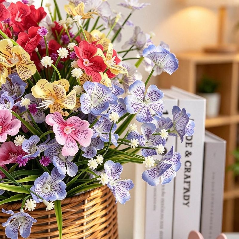 Künstlicher Wassergras-Busch aus Kunststoff, 1 Stück, Kunstpflanze für Hochzeit, Schaufenster und Blumentrog