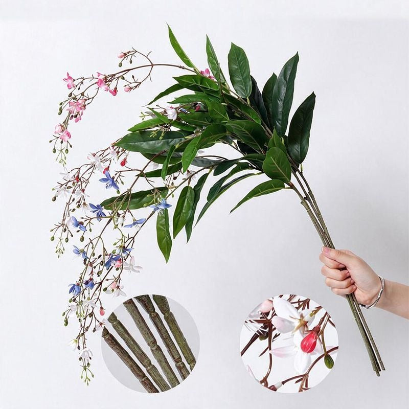 Kunstblumen Hängender Jasmin, Blumenbusch aus PU, 88 cm lang, für Hochzeit, Hotel und Schaufenster