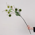 Kunstzweig Kastanie mit Stachelfrüchten, Busch mit 7 Früchten, Kunststoff, Vintage-Stil, für Vase, Hochzeit und Schaufenster